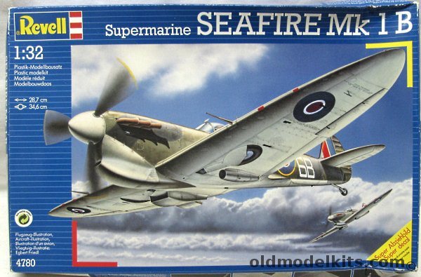 Revell 1/32 Supermarine Seafire Mk1b - Lt Cdr Duncan Hamilton Port Reitz Kenia / No. 885 Sq HMS Formidable July 1943, 4780 plastic model kit